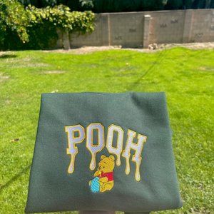 Winnie the Pooh inspired/ fully embroidered sweatshirt or hoodie/ 90’s vibe
